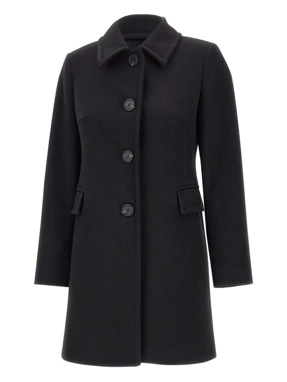kaos  single-breasted flap-pocket coat | Black | Image 1