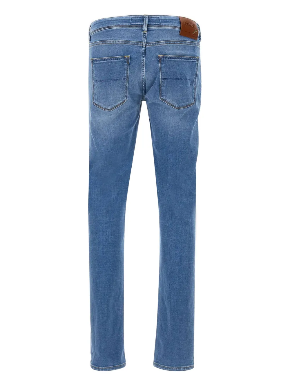 Re-Hash five-pocket logo-patch jeans - Blauw