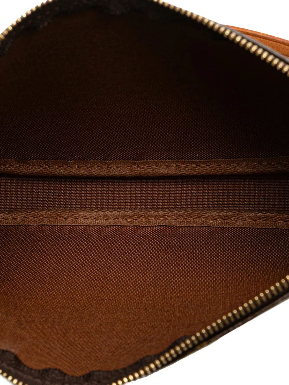 Pre-owned Louis Vuitton 2000 Monogram Pochette Accessoires Shoulder Bag In Brown