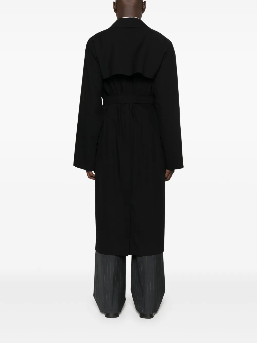 The Row Belted Double-breasted Coat In Black