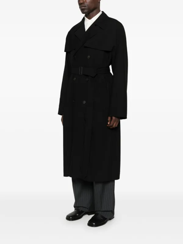 The Row ベルテッド ダブルコート | ブラック | FARFETCH JP
