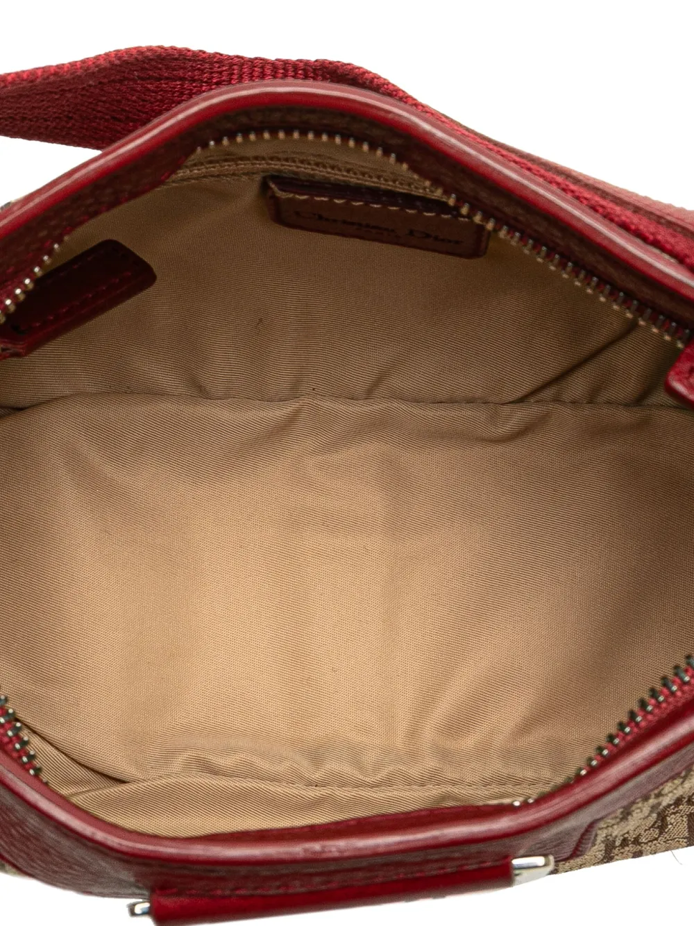 Pre-owned Dior 2005 Issimo Trotter Canvas Street Chic Shoulder Bag In Brown