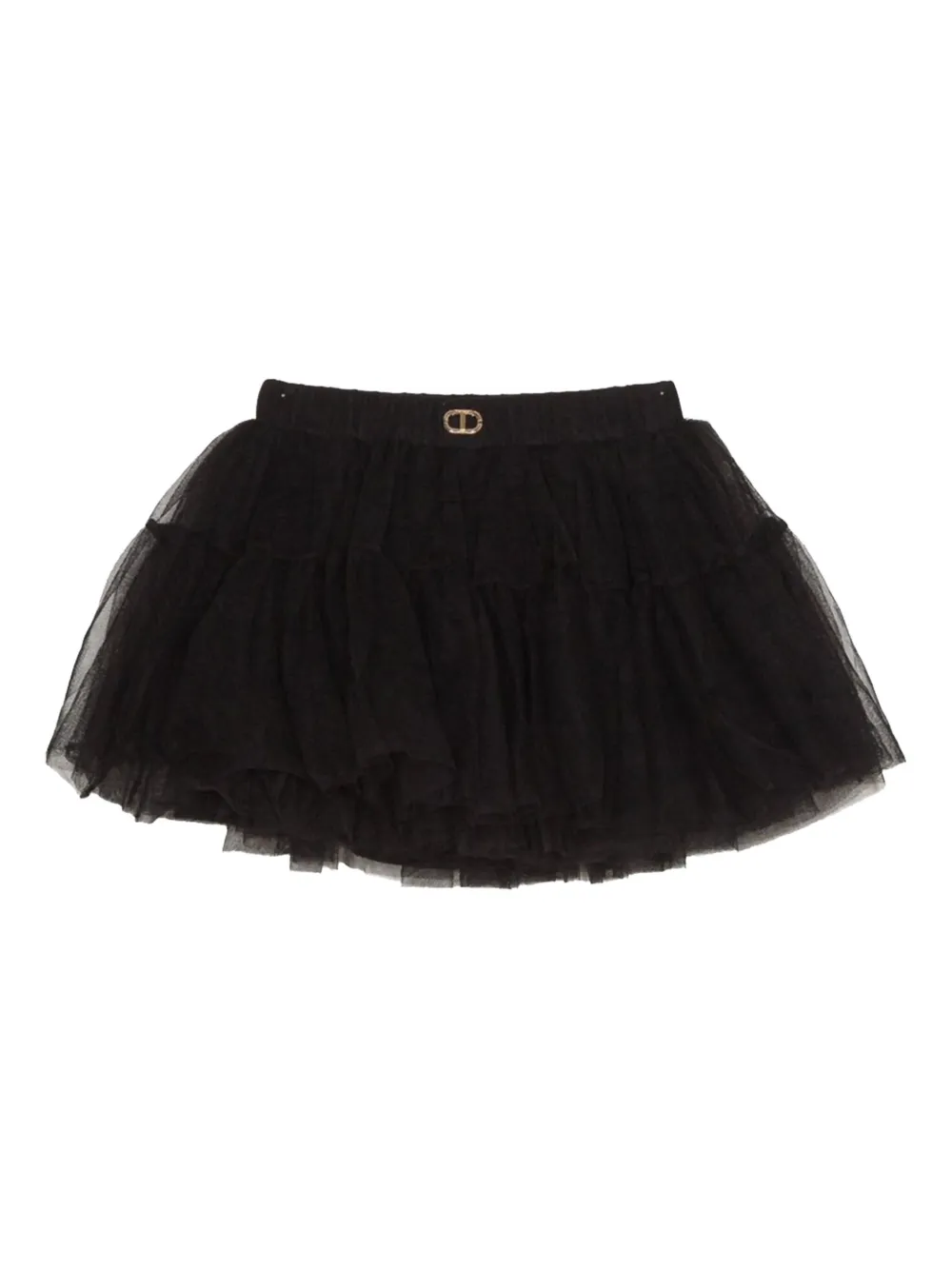 Twinset Kids' Tiered Tutu In Black