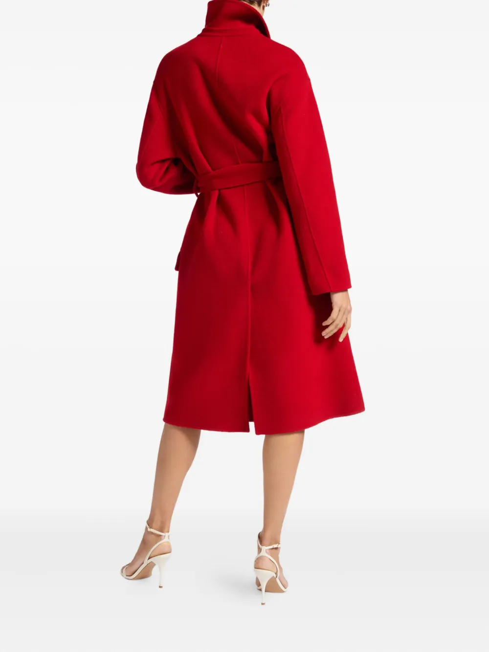 Elena Miro' Single-breasted Coat In Red