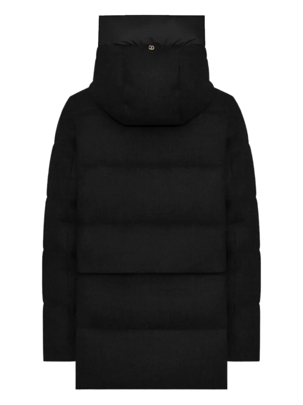 Duno Keiko Hooded Zip Puffer Jacket In Black