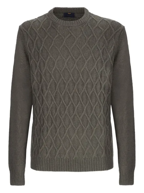 ARMATA DI MARE diamond-pattern cable-knit sweater