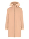 CONTE OF FLORENCE hooded fleece-trimmed jacket - Neutrals