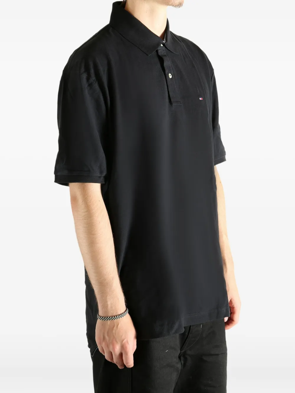 Tommy Hilfiger Poloshirt met knopen Zwart