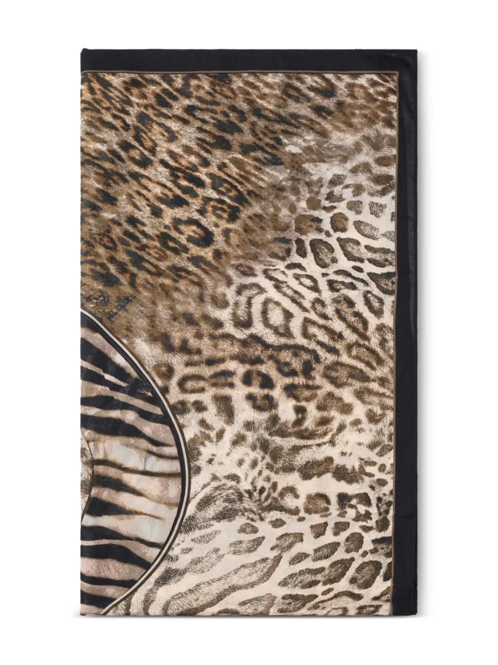 ELENA MIRO` animal-print scarf | Brown | Image 1