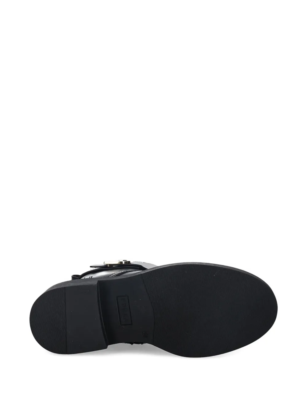 Furla buckle-fastening lace-up boots Black