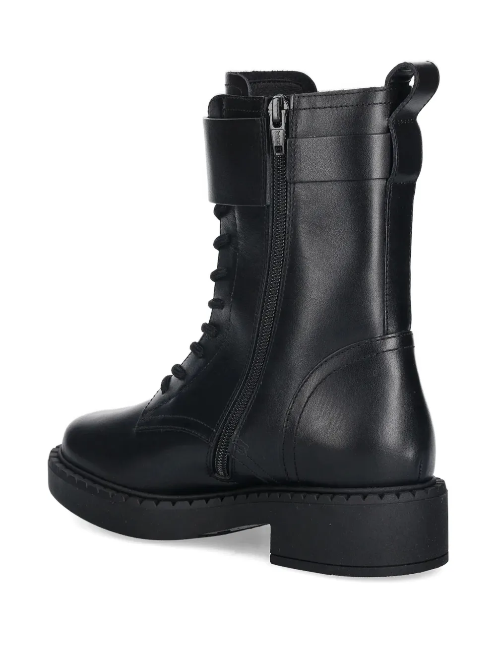 Furla buckle-fastening lace-up boots Black