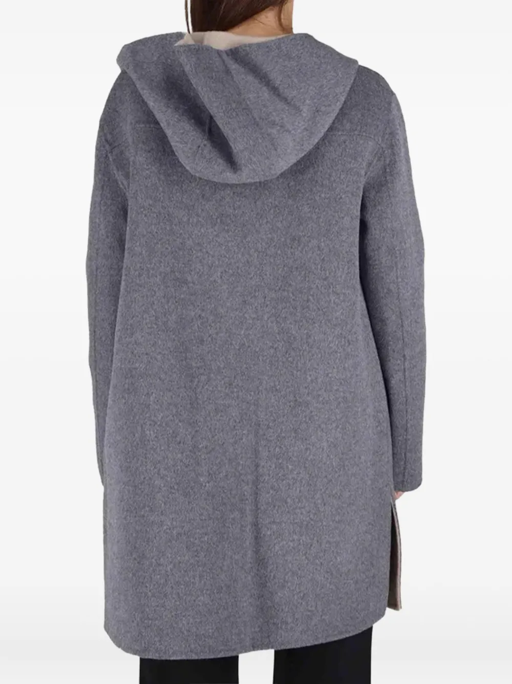 Maliparmi Hooded Pocket Coat In Gray
