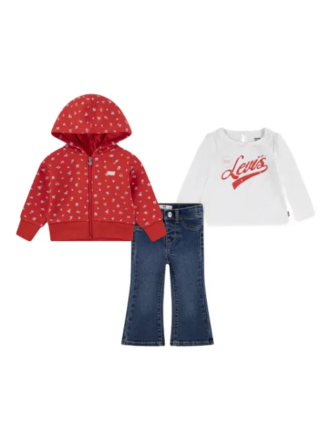 Levi's Kids logo-details buttoned trousers set 