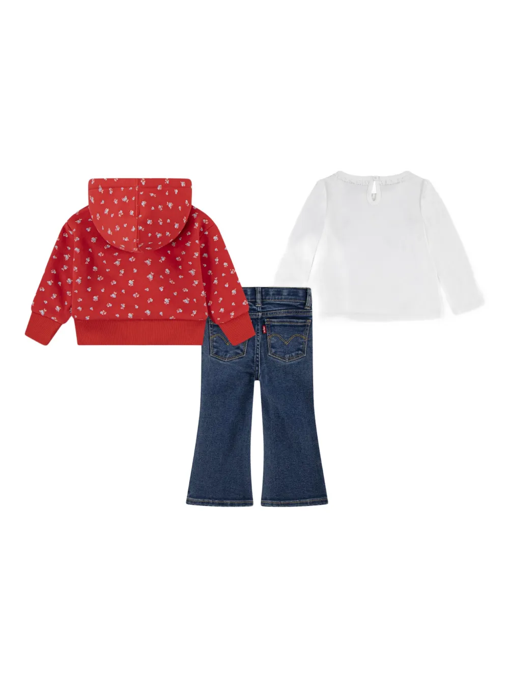 Levi's Logo-details Buttoned Trousers Set In Blue