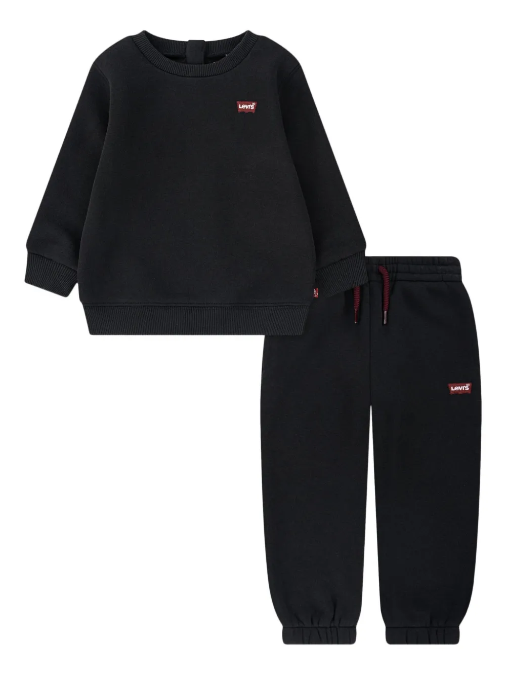 Levi's Babies' Logo-patch Tracksuit Set In Black