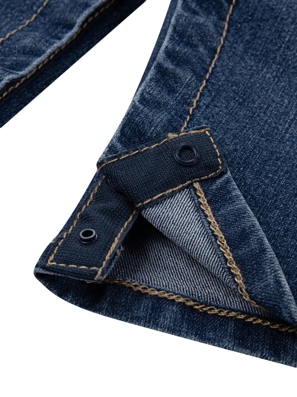 Levi's Kids Tuinbroek met borstzak en logo Blauw