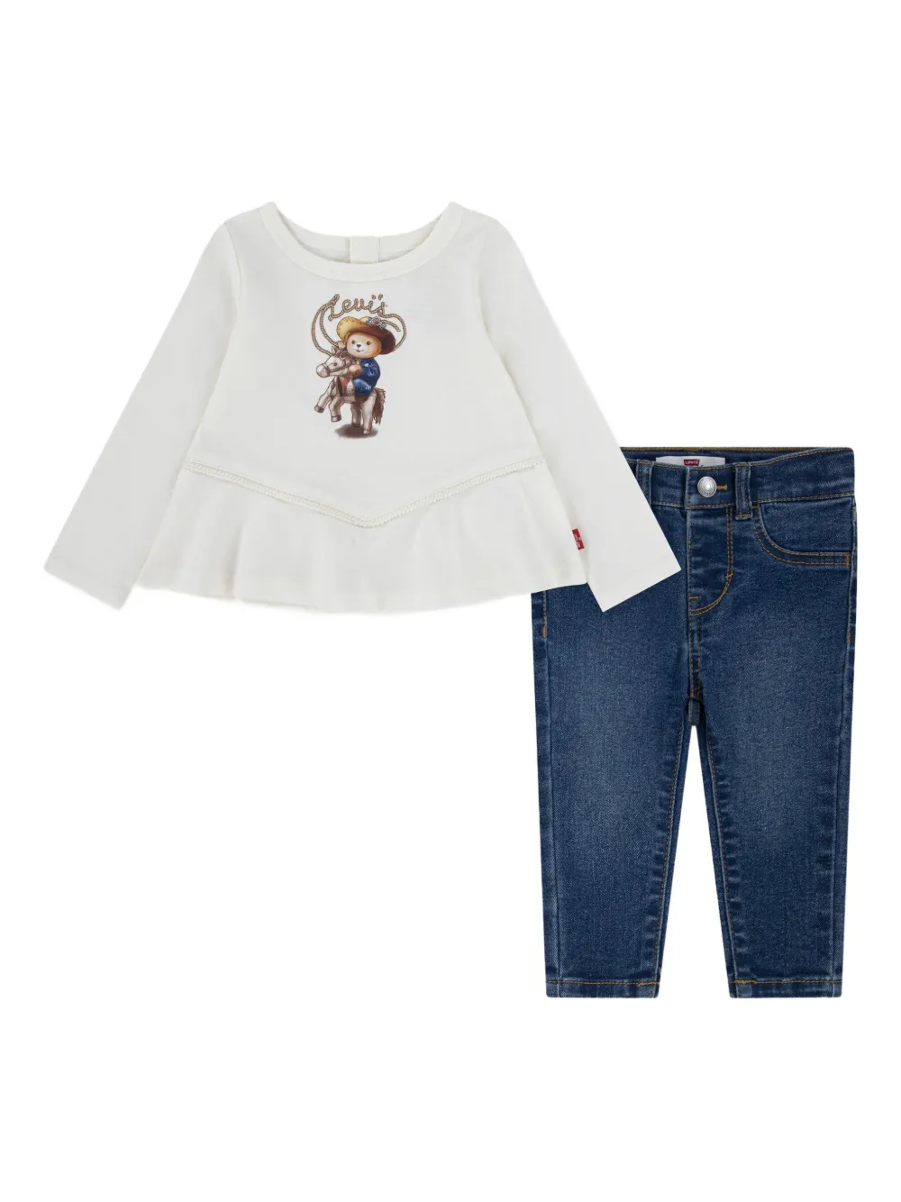 Levi's Kids ファイブポケット パンツ セット - ホワイト Levi's Kids ファイブポケット パンツ セット - ホワイト