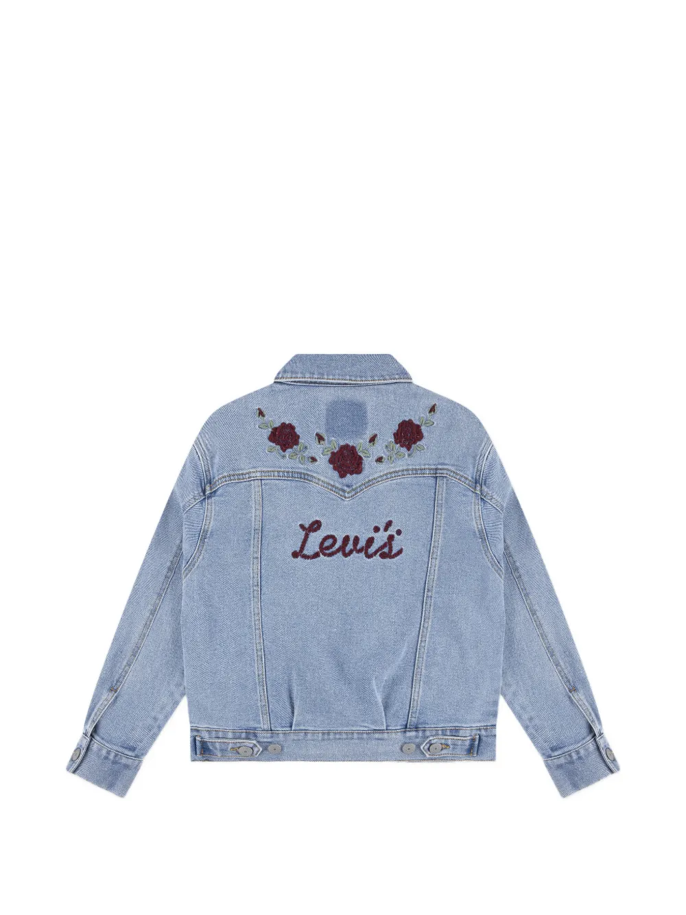 Levi's Kids Floral-embroidered Jacket - Blue 