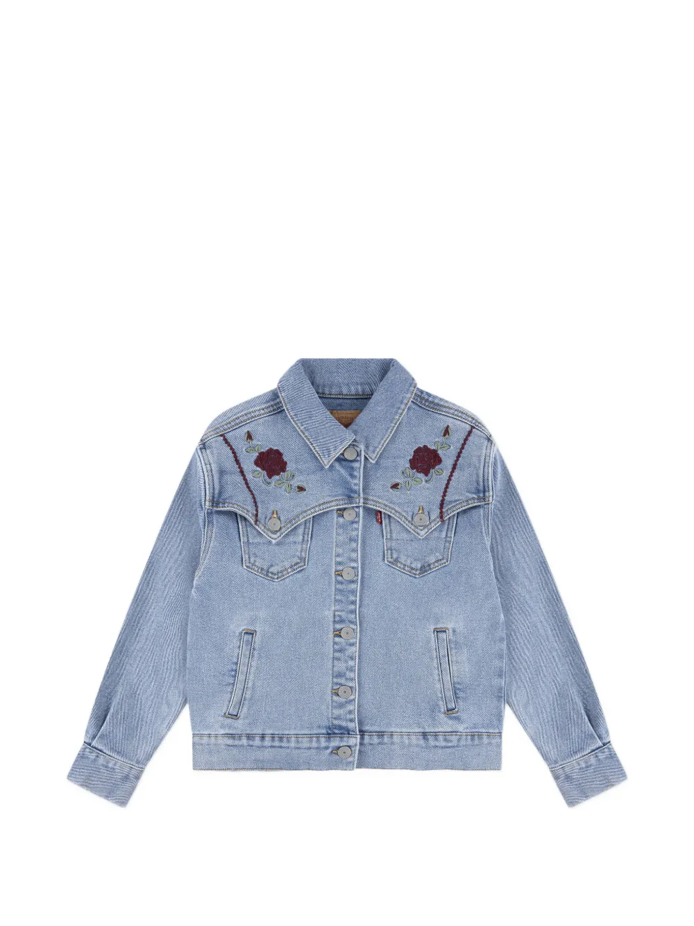 Levi's Kids floral-embroidered jacket - Blu