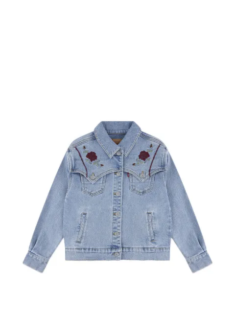 Levi's Kids floral-embroidered jacket