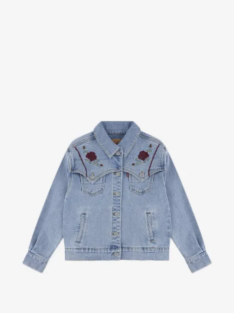 Levi's Kids floral-embroidered jacket