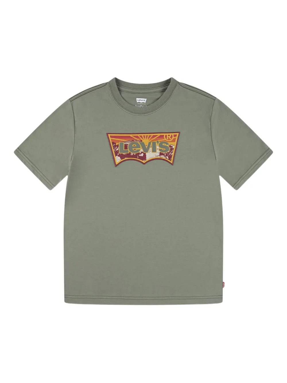 Levi's Logo-graphic Cotton T-shirt In Green