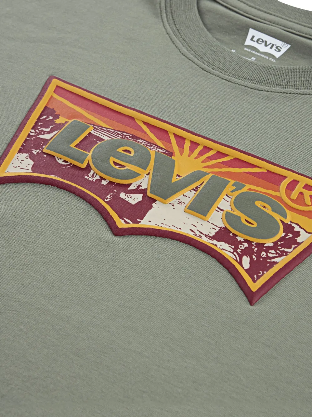 Levi's Logo-graphic Cotton T-shirt In Green