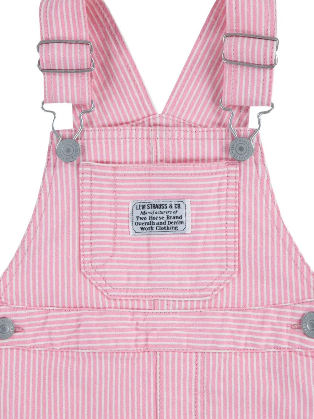 Levi's Kids Katoenen tuinbroek met krijtstreep Roze