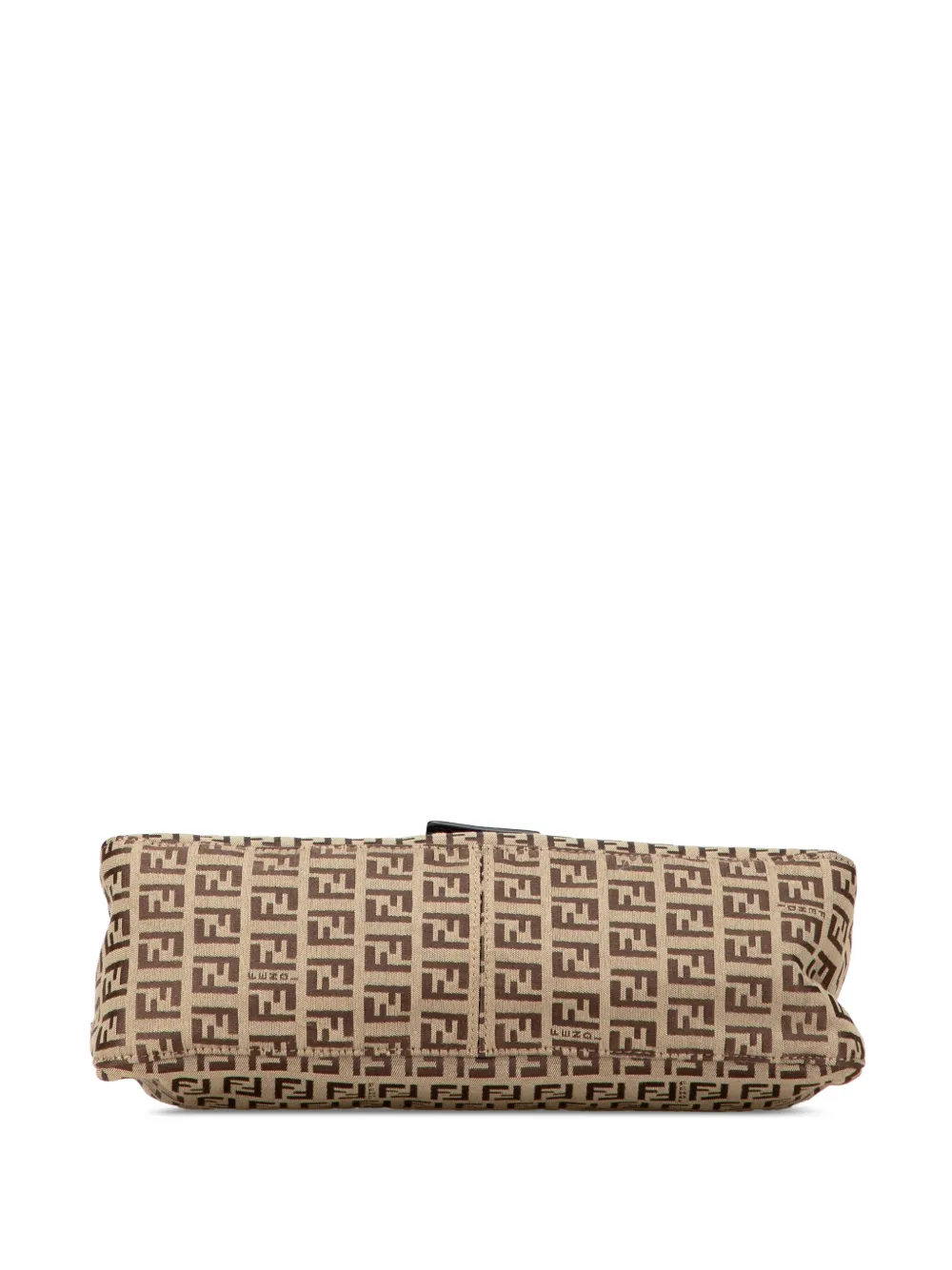 Pre-owned Fendi 20th Century Zucchino Canvas Baguette Shoulder Bag In Brown