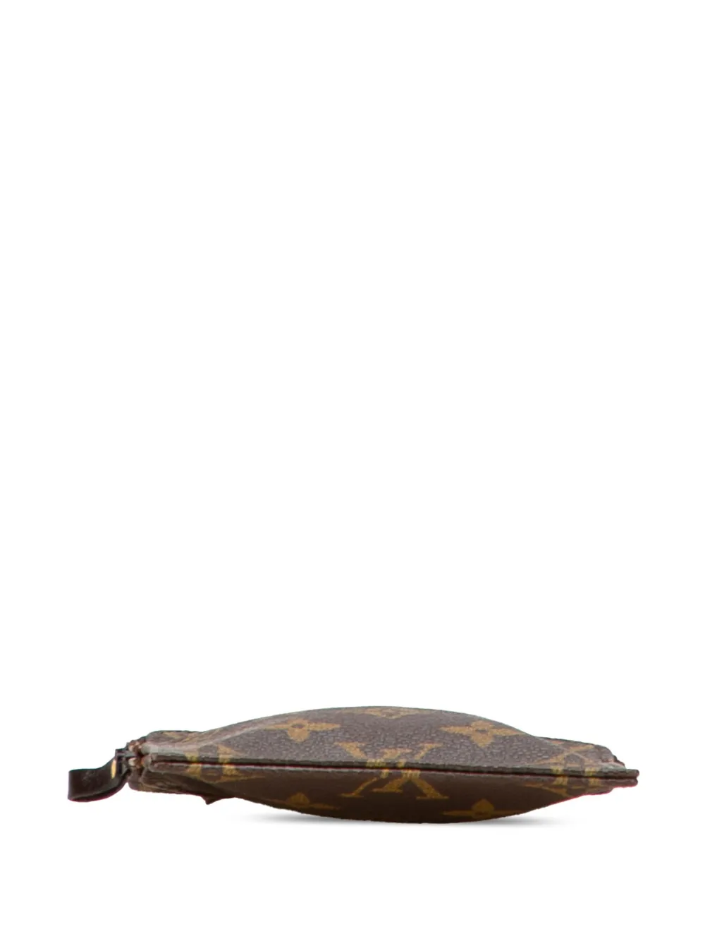 Pre-owned Louis Vuitton 1988 Monogram Pochette Secret Passport Holder Crossbody Bag In Brown
