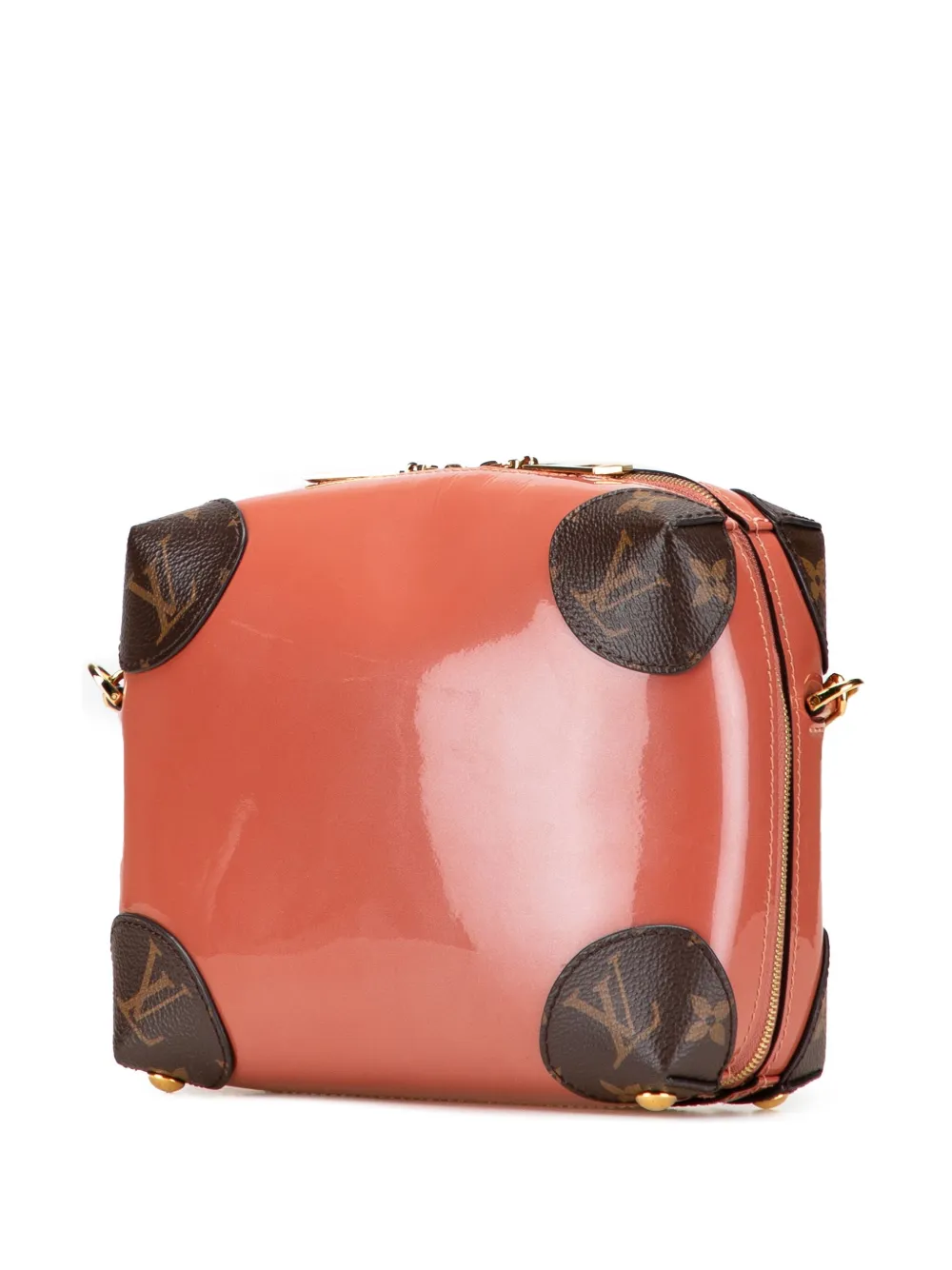 Pre-owned Louis Vuitton 2018 Vernis Miroir Venice Crossbody Bag In Brown