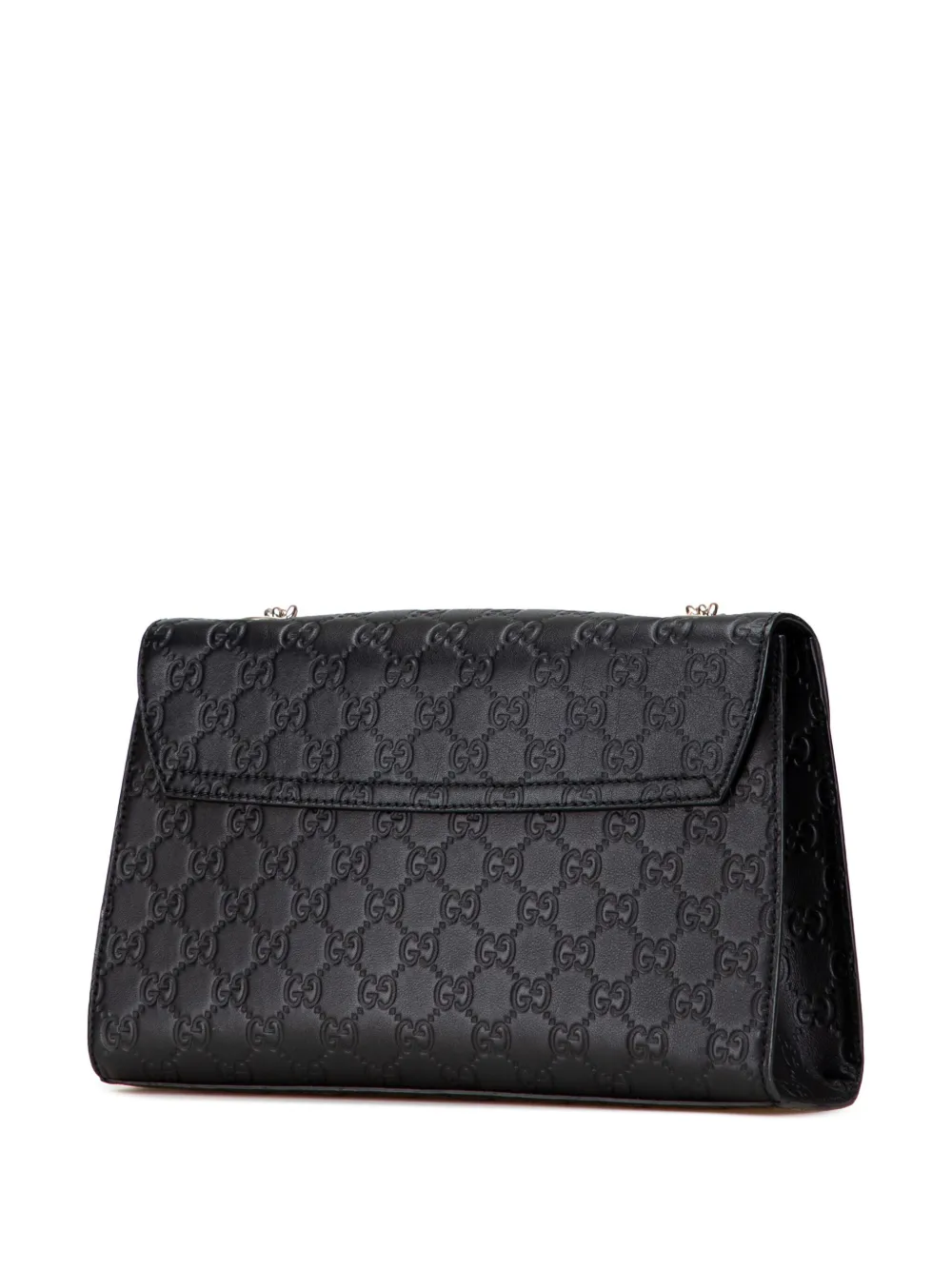 Pre-owned Gucci 2016-2025 Medium Ssima Emily Shoulder Bag In Black