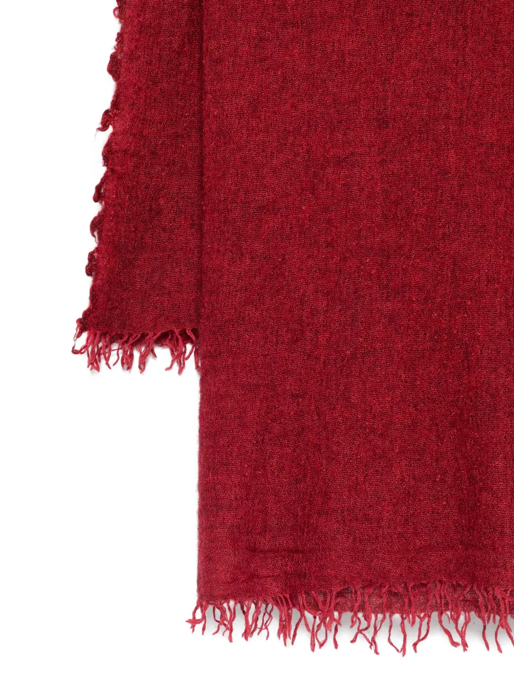 Faliero Sarti Frayed Scarf In Red