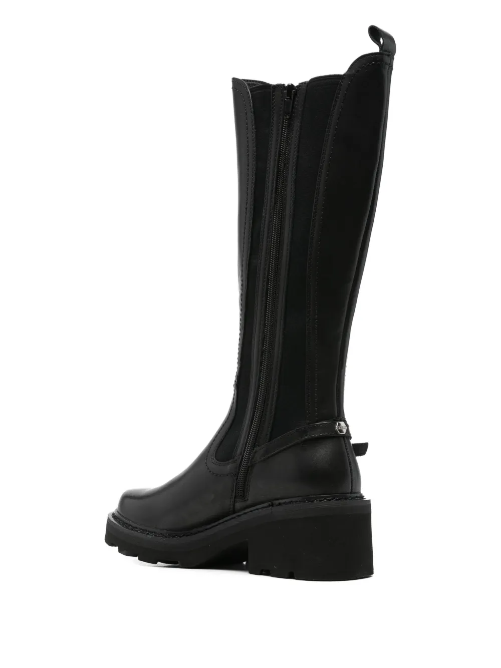 Cult Leather Knee-high Boots In Black