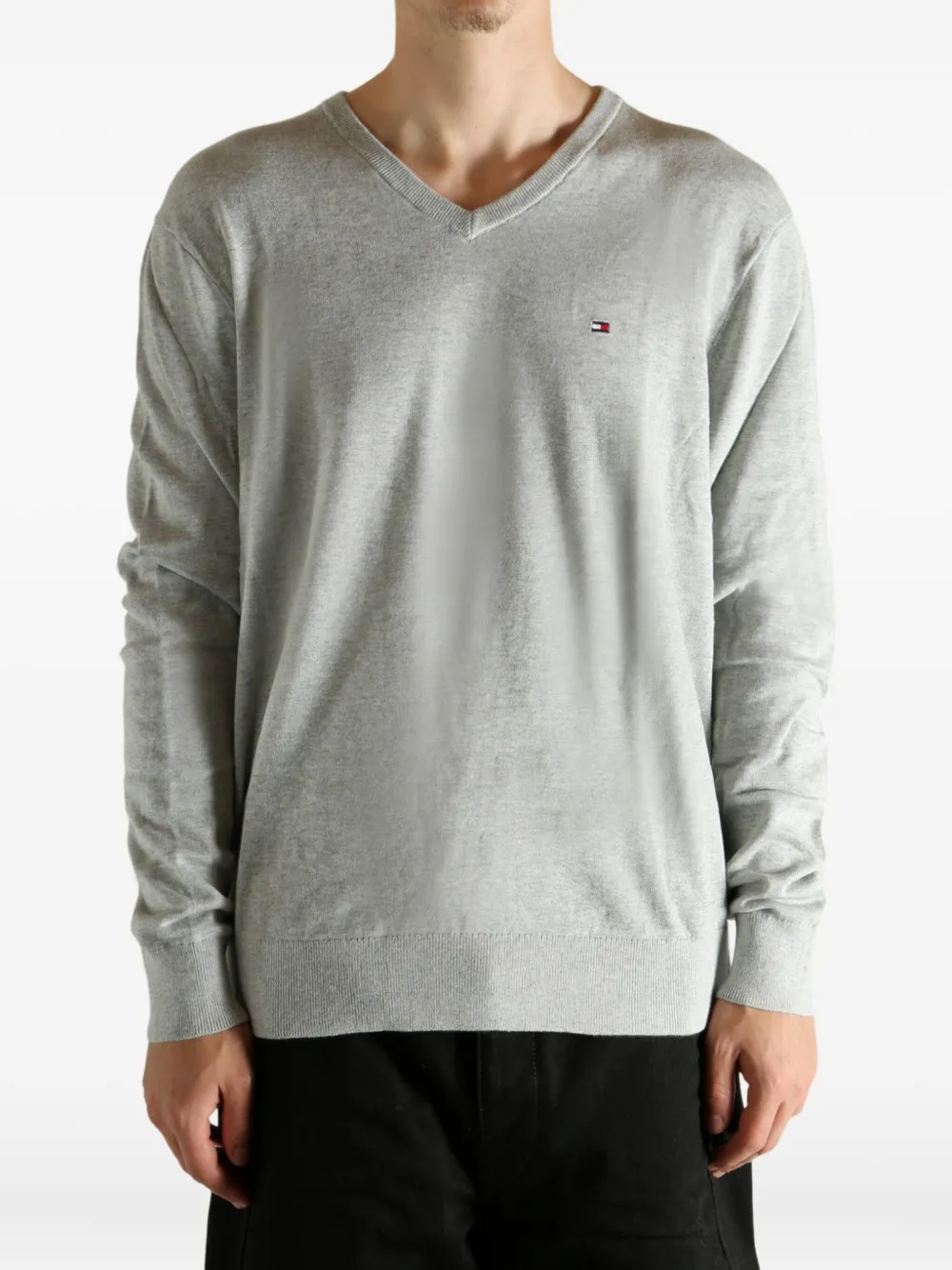 Tommy Hilfiger v-neck MW14745-P01 sweater - Grijs
