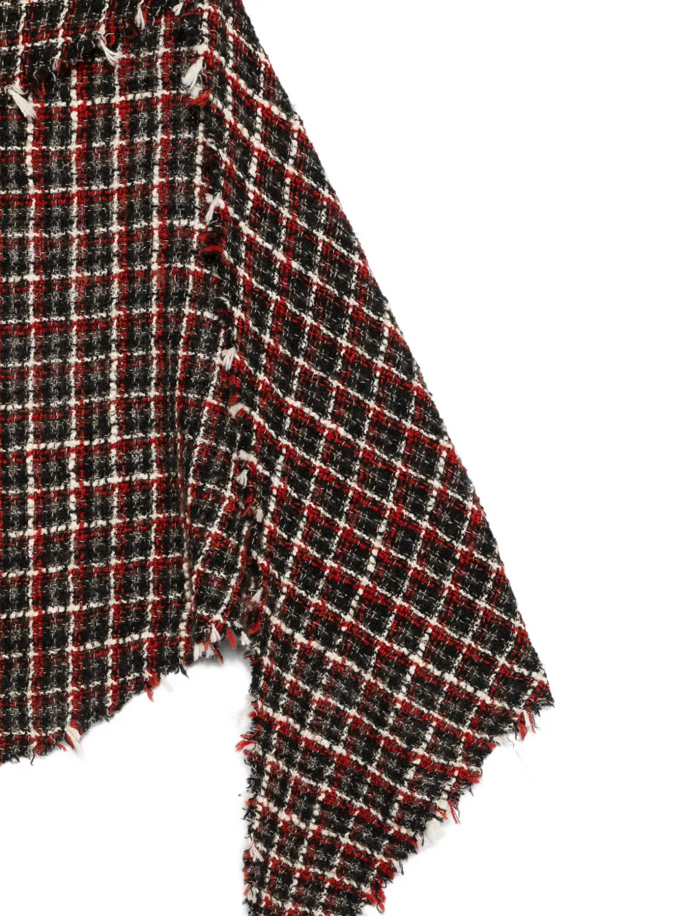 Faliero Sarti Frayed Plaid Scarf In Multi