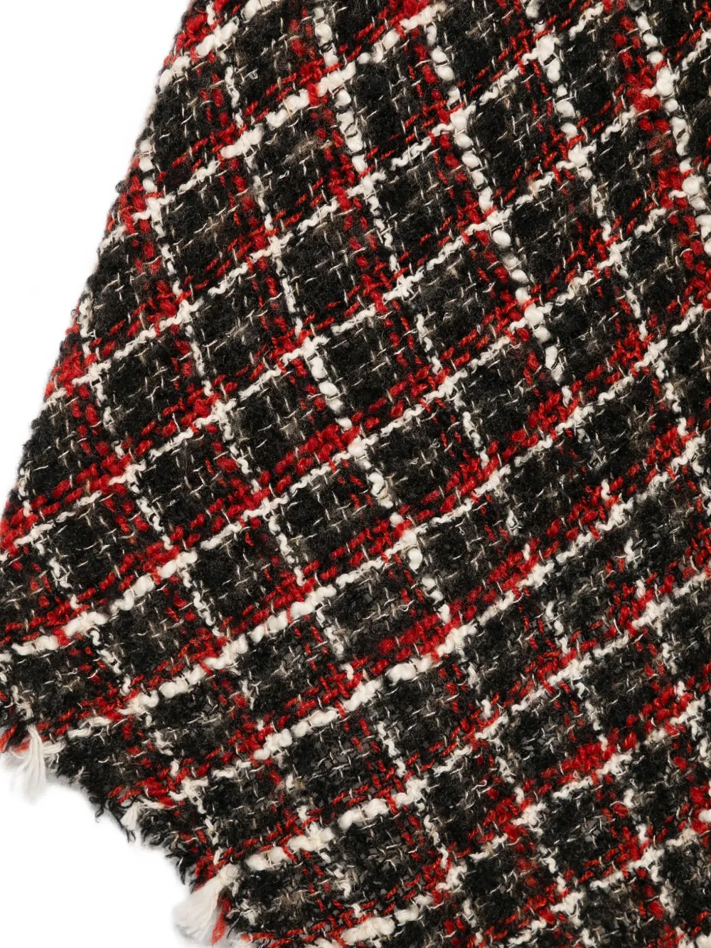 Faliero Sarti Frayed Plaid Scarf In Multi
