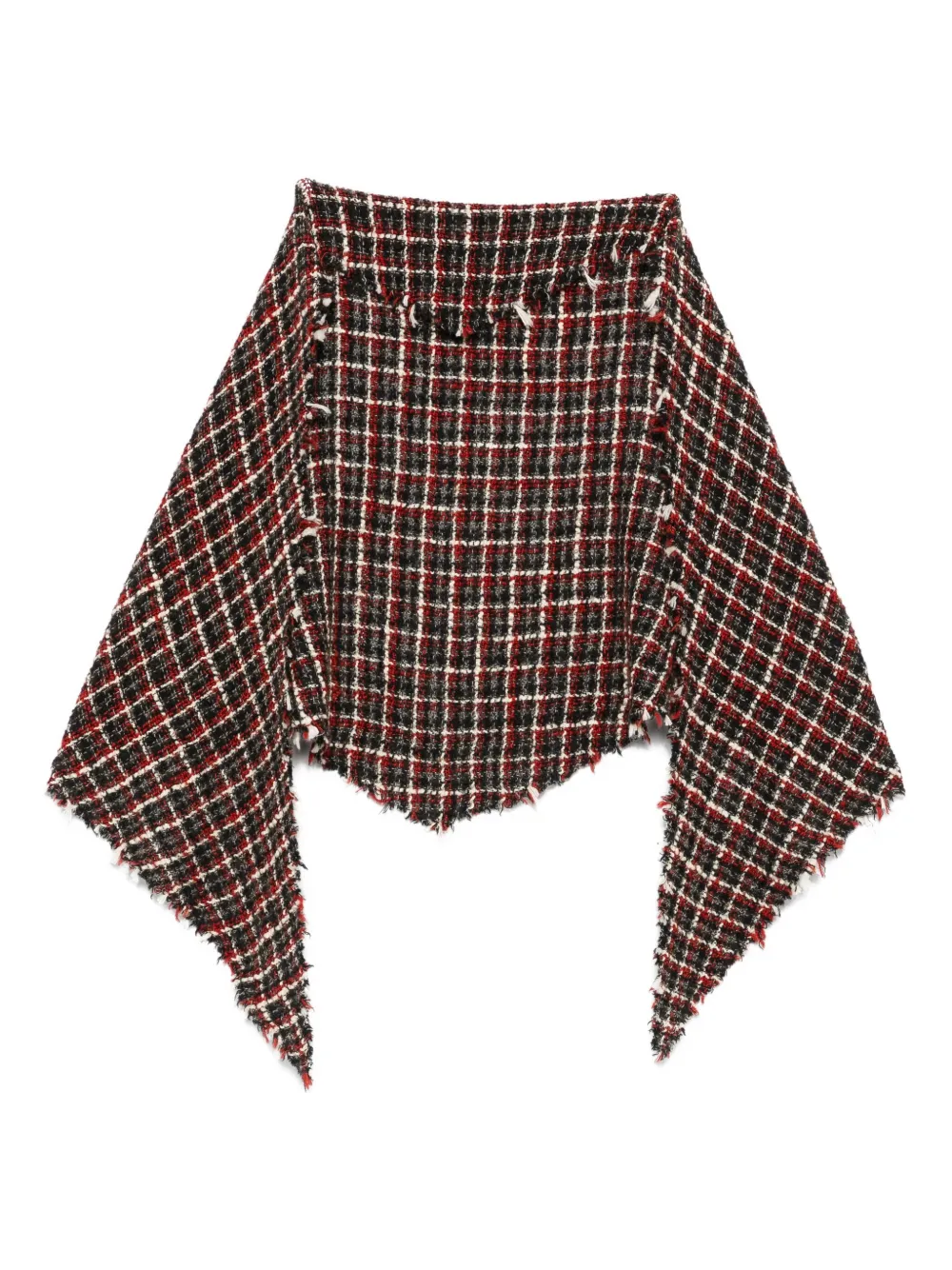 Faliero Sarti Frayed Plaid Scarf In Multi