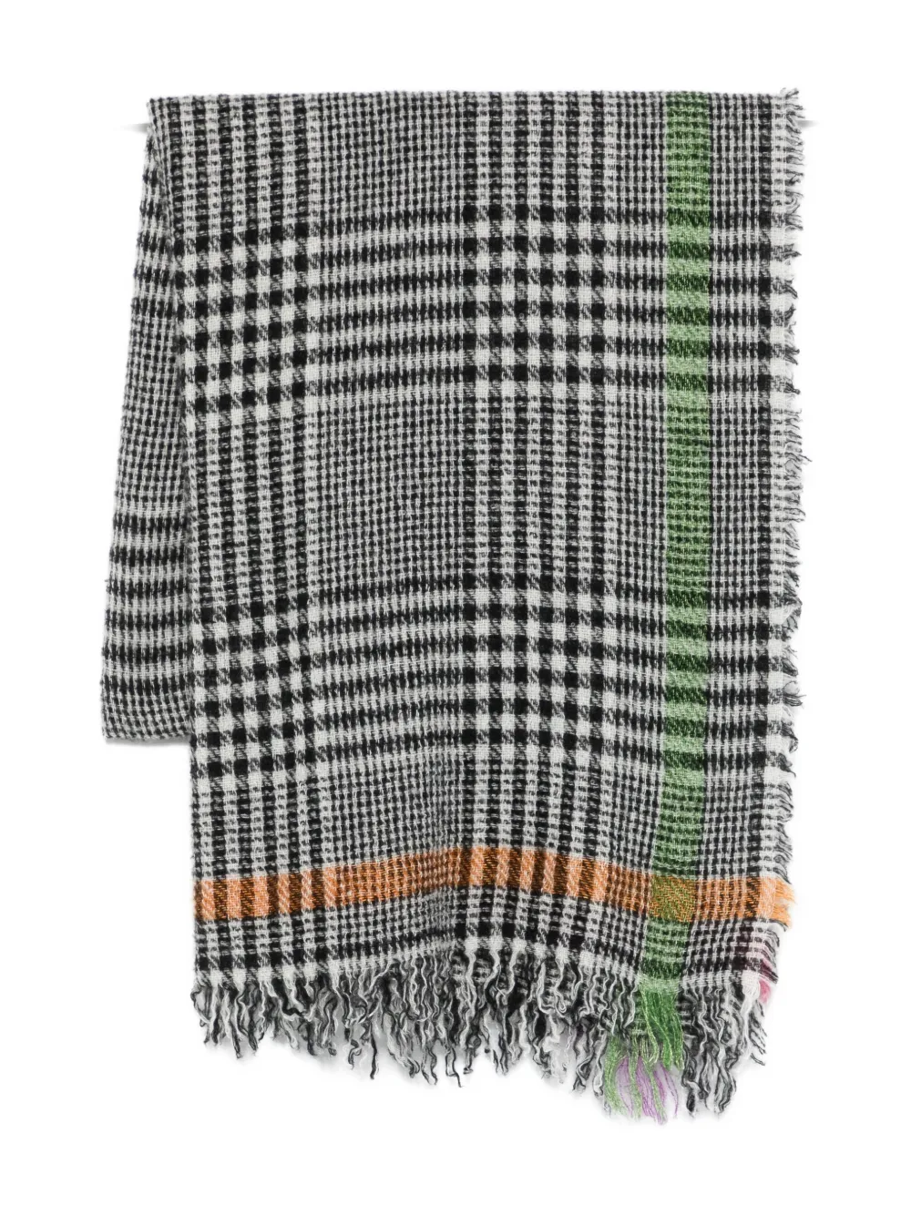 Faliero Sarti Prince of Wales-check scarf | Black | Image 1