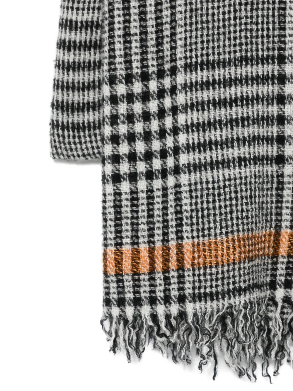 Faliero Sarti Prince Of Wales-check Scarf In Black