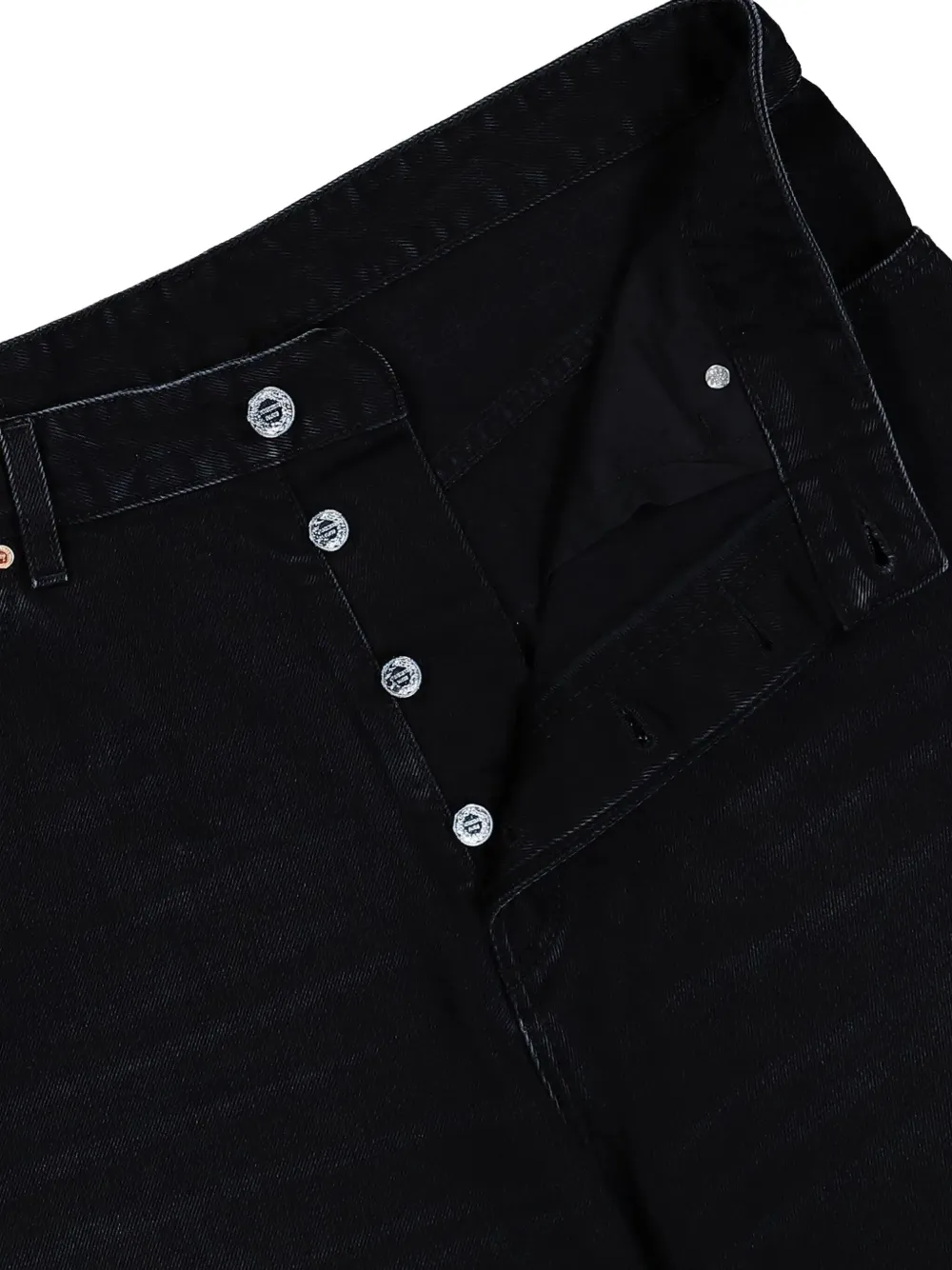 VETEMENTS Jeans met knoop- en ritssluiting Zwart