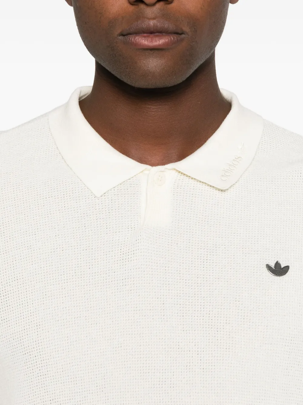 adidas Poloshirt met logoplakkaat Wit