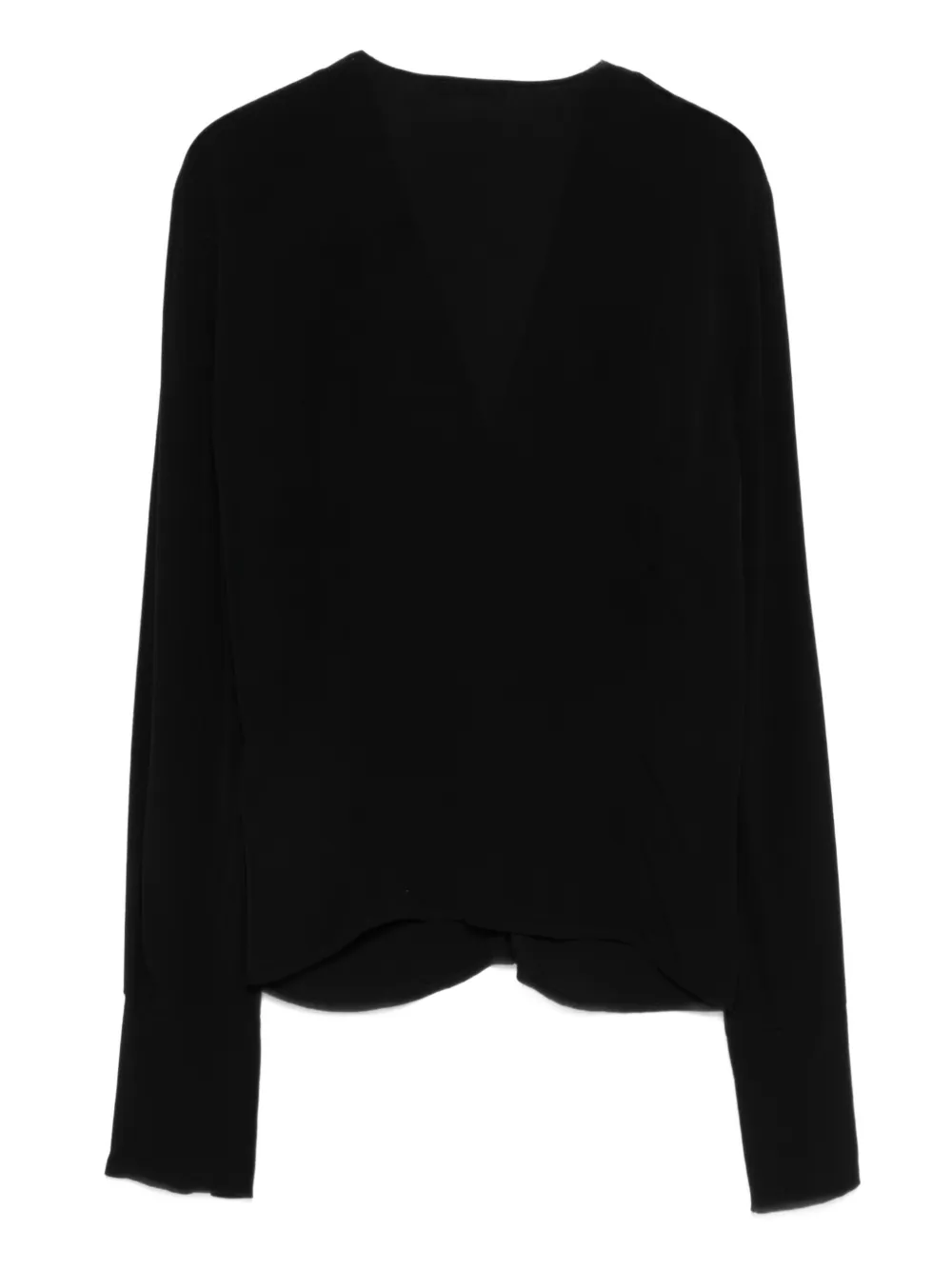Patrizia Pepe detail-cuff top - Zwart