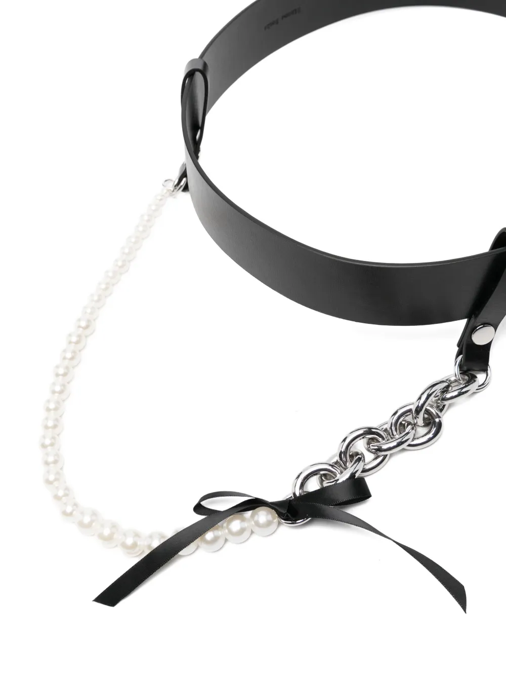 Simone Rocha Riem verfraaid met parels Zwart