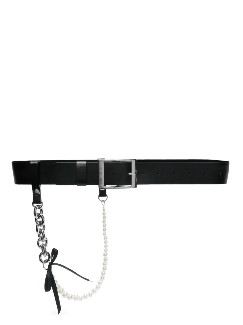 Simone Rocha chain-pearl embellished belt | Black | Image 1