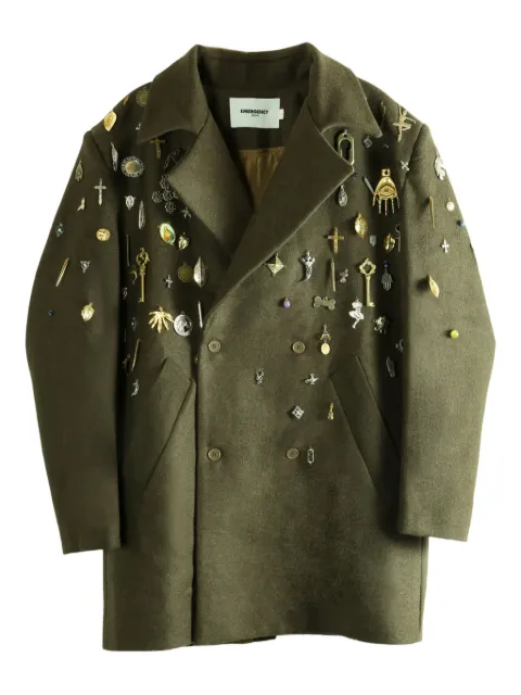 Emergency Room embellished double-breasted coat