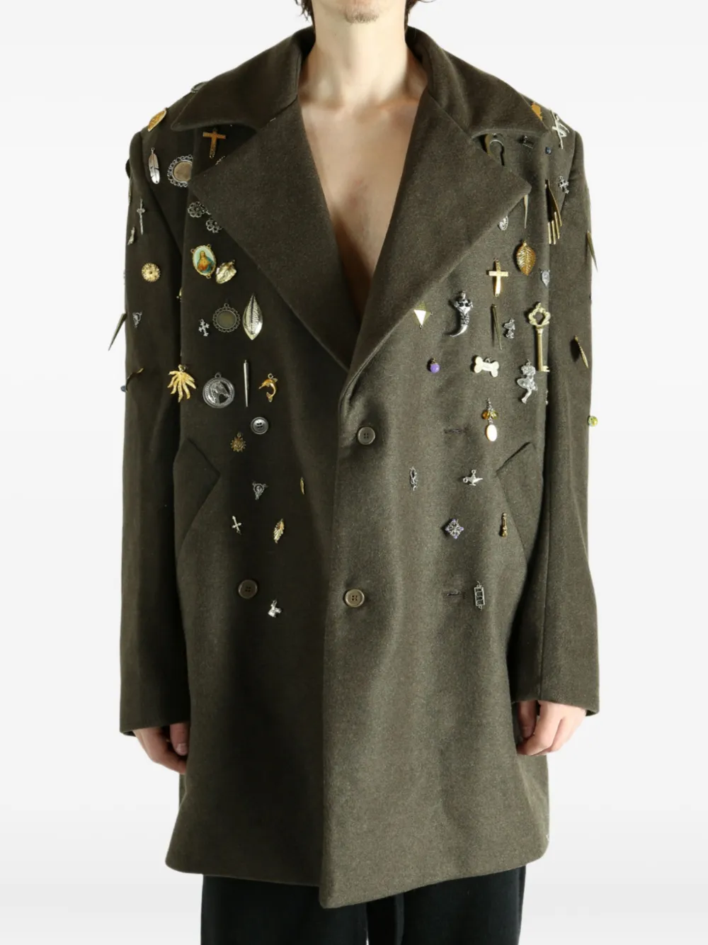 Emergency Room embellished double-breasted coat | Double Breasted Coats | Image 2
