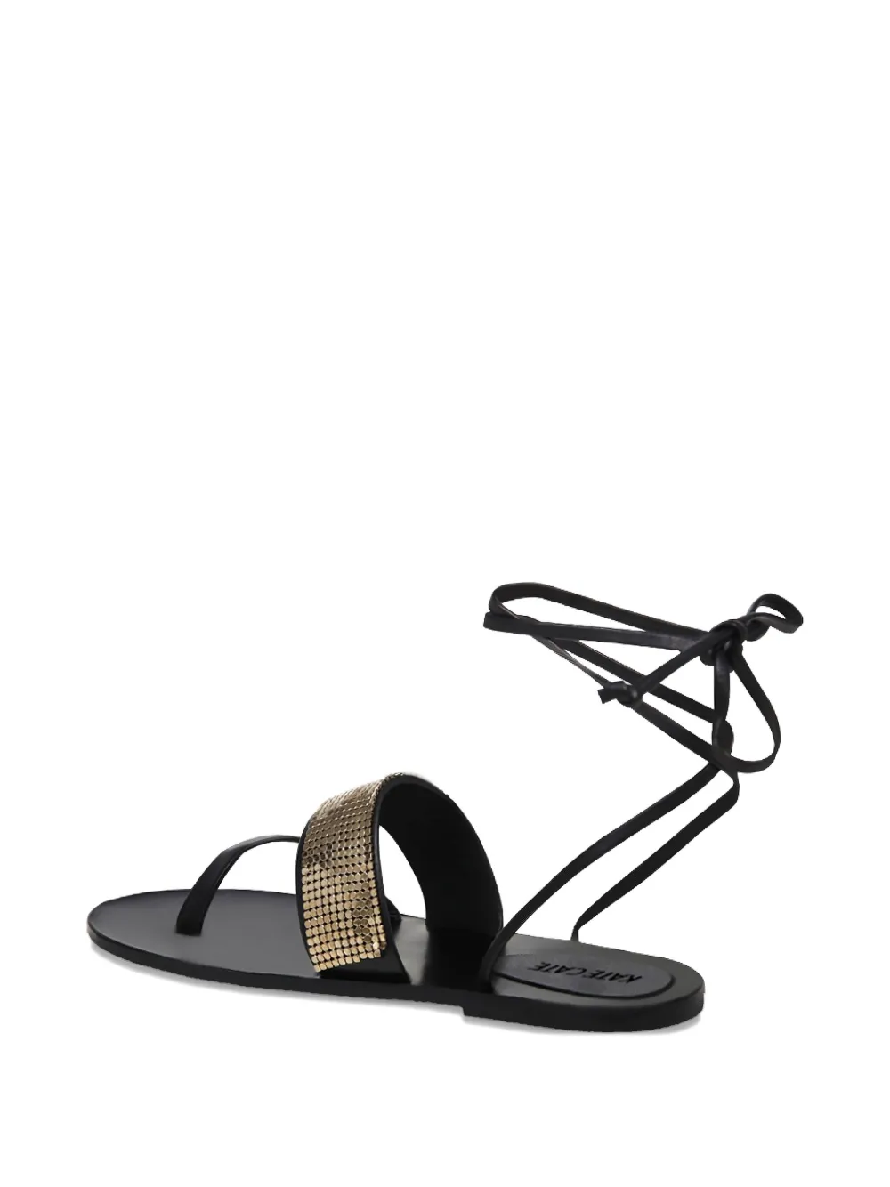 Kate Cate Ayda Lace-up Embellished Sandals In Black