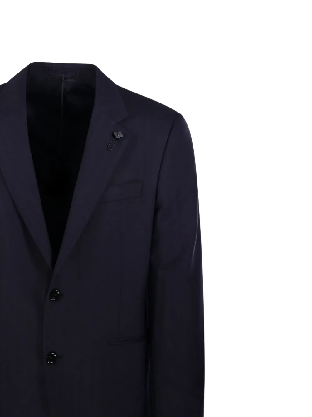 Lardini Pak met gekerfde revers Zwart