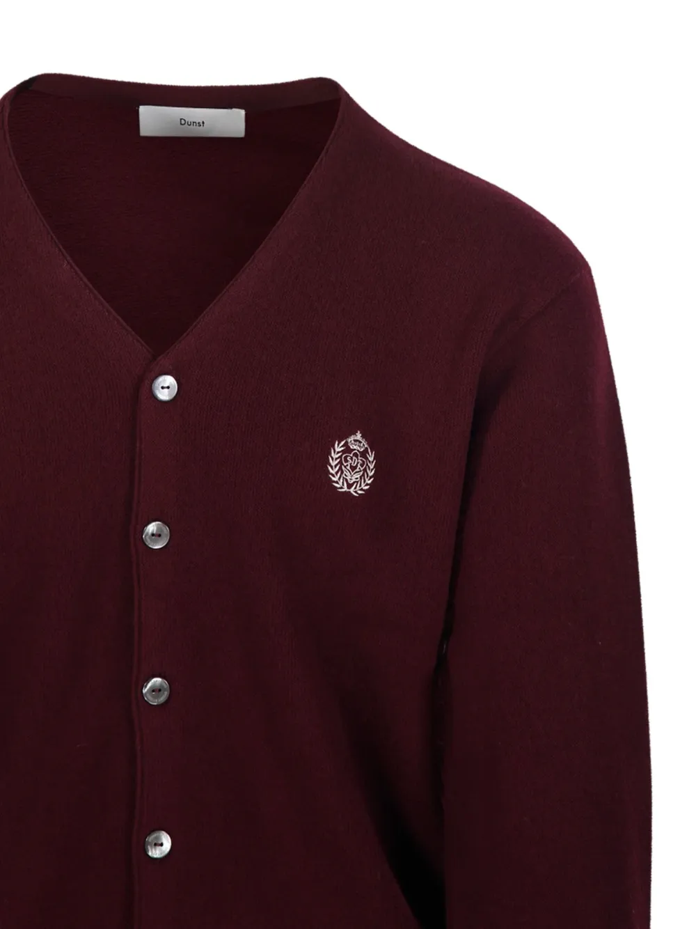 Dunst Crest-embroidered Cardigan In Red